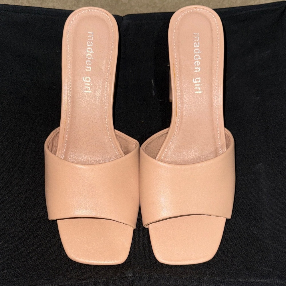 Madden Girl Nude Mules with heel
